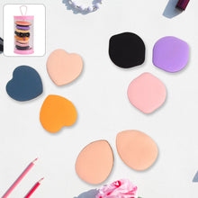 Mini Finger Makeup Powder Puff (Multicolour, 8 Pcs Set)