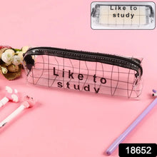 Transparent Pencil Pouch With Zipper (1 Pc)