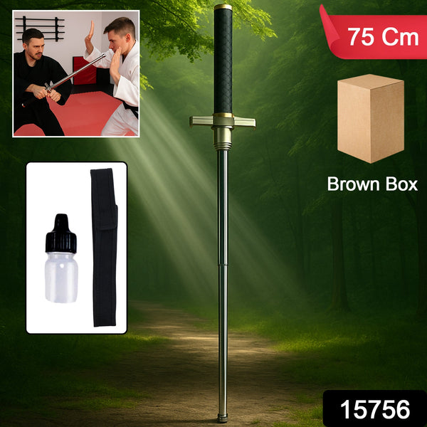 Safty Rod Lightweight Folding Walking Sticks with Nylon Bag Cover (75 Cm)