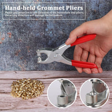 Grommet Setting Tool with 25 PCS Gold Eyelets Grommets Steel Hole Punch