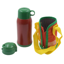 Premium Stainless Steel Insulated Sipper Bottle Print Water FlaskCartoon Vacuum Hot Cold For Kids / Travelling Water Bottle for Kids with  up Straw,  Double Wall Thermos with Straw & Bottle Zippe Cover For office/Gym/School (550 ML)