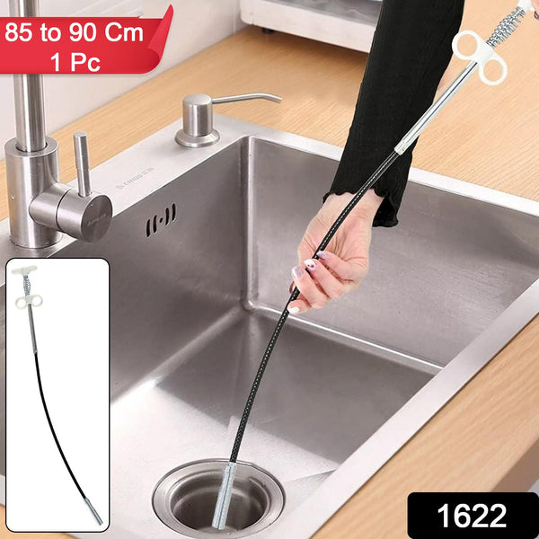 Drain Block Remover Cleaning Tool for Pipes, Clogged Drains ( 85 To 90 Cm / 1 Pc)