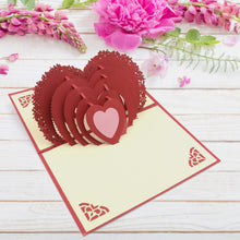3D -Up Greeting Card (1 Pc): Birthday, Love, Christmas