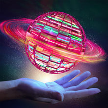 Flying Ball Toys, USB Rechargeable Built-in RGB Lights 360°Rotating Magic Controller