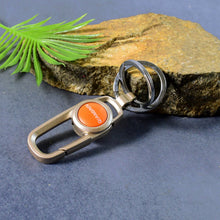 Premium Metal Keychain Carabiner Clip Hook with Dual Key Rings (1 Pc)
